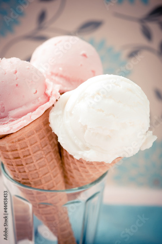 Photo: Ice cream cones in cup Ice cream cones in cup