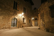Gothic quarter at night. Empty alleyways in Barcelona