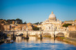 Tiber and St. Peter's cathedral, Rome