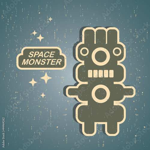 Vector: Vintage monster. Retro robot illustration in vector. Vintage monster. Retro robot illustration in vector.