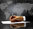 businessman's hand with pen