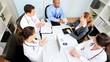 Hospital Doctors Successful Meeting Financial Consultant