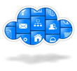 Cloud applications, cloud computing concept
