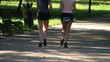 Young attractive female joggers