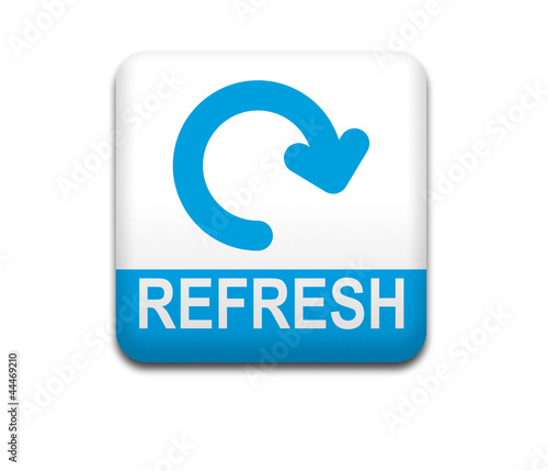 Illustration: Boton cuadrado blanco REFRESH Boton cuadrado blanco REFRESH