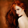 Photo: Red Hair. Fashion Girl Portrait Red Hair. Fashion Girl Portrait