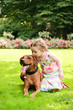 Photo: Mädchen mit großem Hund Mädchen mit großem Hund