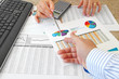 Analyzing Data.  Business Meeting in the Office