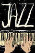 Playing the piano. Hand drawn. Vector illustration.