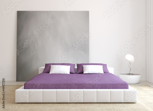 Illustration: Modern bedroom interior. Modern bedroom interior.