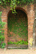door facade decorate with green Ivy
