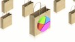 Shopping paper bag with chart