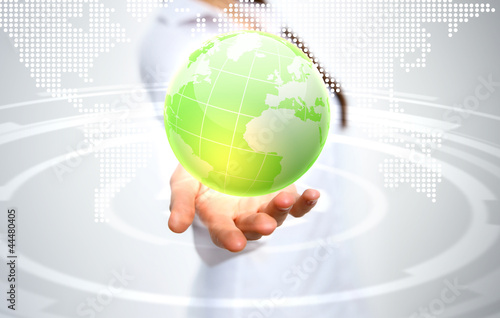 Photo: Planet as symbol of social networking Planet as symbol of social networking