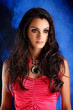 Photo: fashion model portrait in dark, smoky studio fashion model portrait in dark, smoky studio