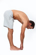 bare-chested man doing fitness