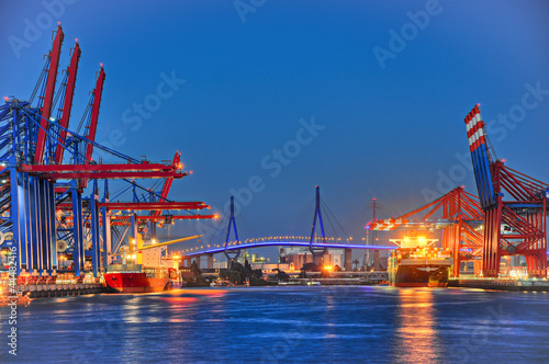 Photo: Köhlbrandbrücke Hafenkrane Köhlbrandbrücke Hafenkrane