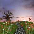 Vintage country landscape