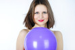 Foto: bright beautiful girl with air ball bright beautiful girl with air ball