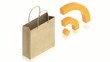 paper bag with wifi sign