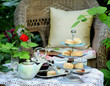Tea time with scones, jam and double cream