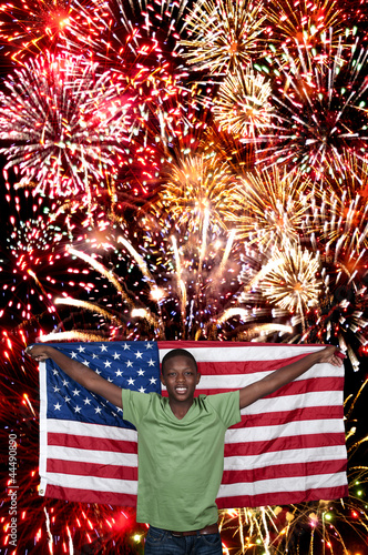 Photo: Man at Fireworks Man at Fireworks