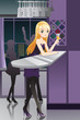 Vector: Girl in a bar Girl in a bar