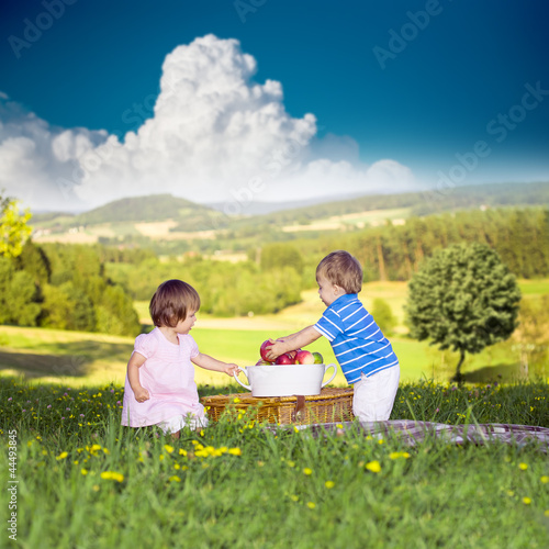 Photo: twins on the meadow twins on the meadow