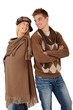 Foto: Portrait of happy couple in warm clothes Portrait of happy couple in warm clothes
