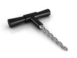 Black Corkscrew on white background