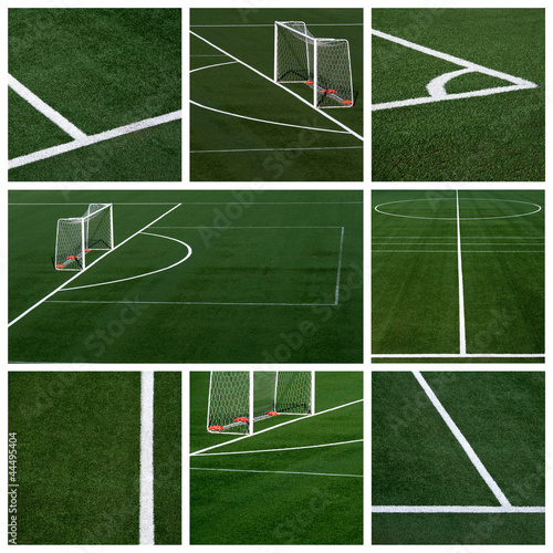 Photo: soccer field - collage soccer field - collage