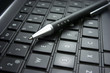 Ordenador portátil, teclado, idea