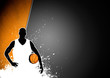 Illustration: basketball man and ball basketball man and ball