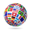 Flags globe