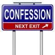 Confession concept.