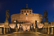The bridge to the Castel Sant'Angelo in Rome, Italy