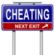 Cheating concept.