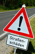 achtung, straßenschäden