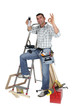 Carpenter receiving the all-clear via telephone