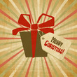 Vector vintage Christmas background in retro style.