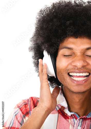 Photo: Black man with headphones Black man with headphones