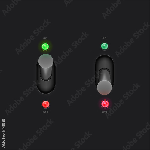Vector: on-off buttons on-off buttons