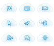 Internet web icons set 2, cloud buttons