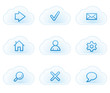 Basic web icons, cloud buttons