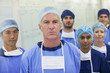 Portrait of serious surgeons and nurses in hospital