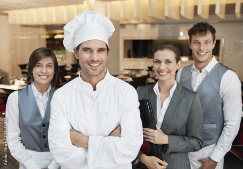 Photo: Portrait of smiling restaurant employees Portrait of smiling restaurant employees