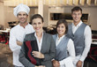 Portrait of smiling restaurant employees