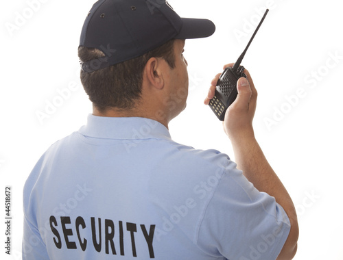 Photo: detail of a security guard detail of a security guard