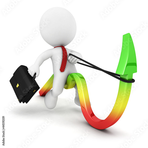 Illustration: 3d white people statistics improvement 3d white people statistics improvement