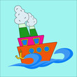 Ship at sea