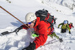 mühsamer Aufstieg im tiefen Schnee